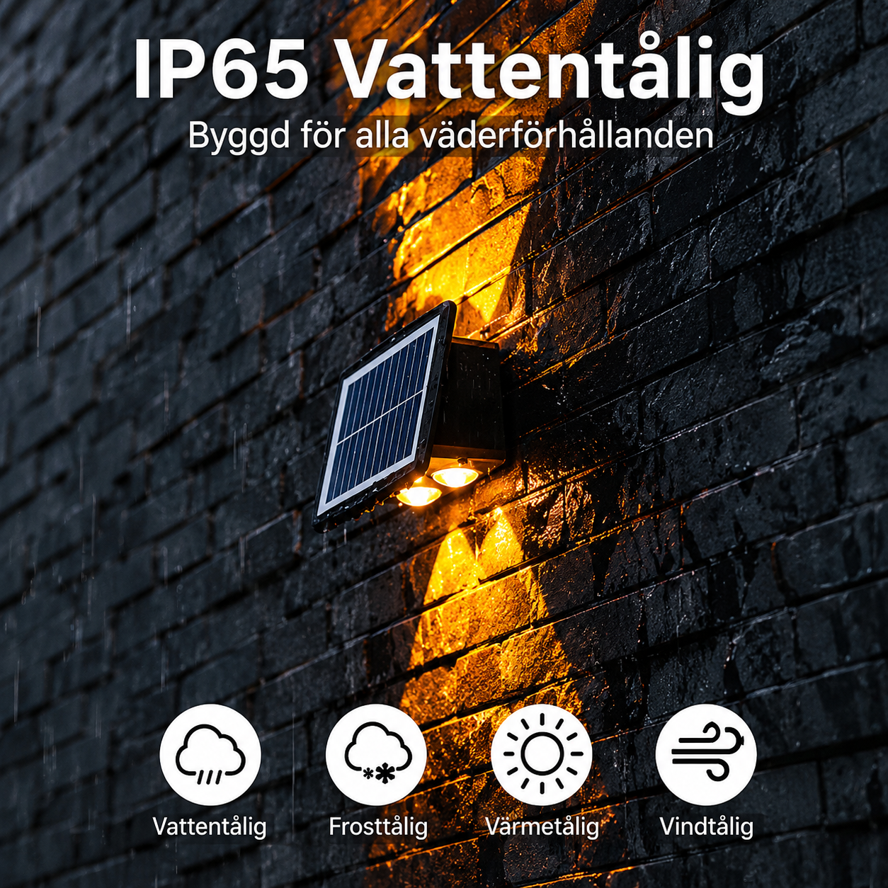 NordVägg - Solcellsvägglampa