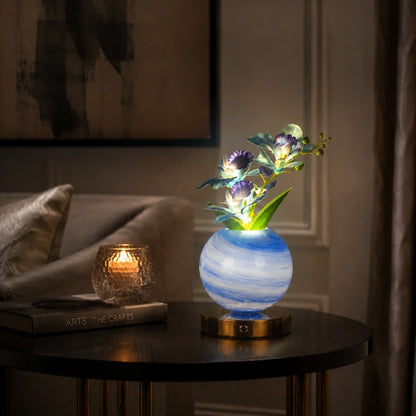 Orkidé – Sladdlös bordslampa i glas