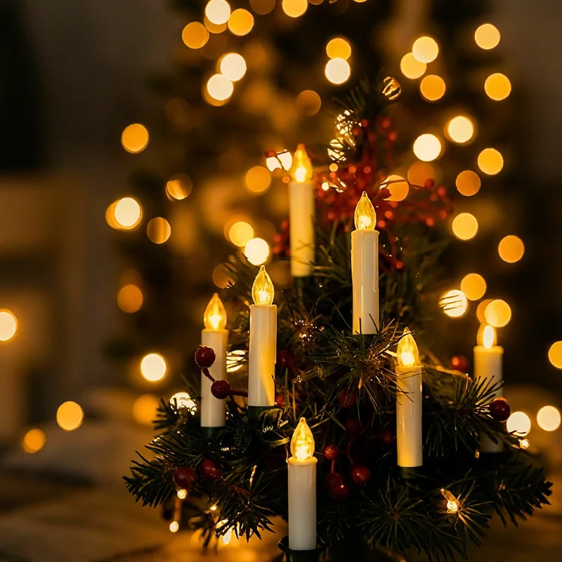 Advent - Sladdlösa Klämljus för Granen
