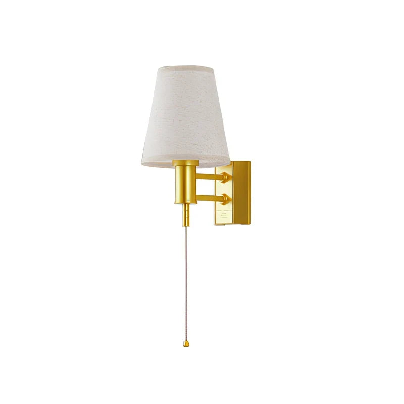 Lumievo - Sladdlös Vägglampa med Tygskärm