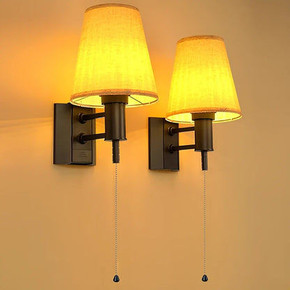 Lumievo - Sladdlös Vägglampa med Tygskärm